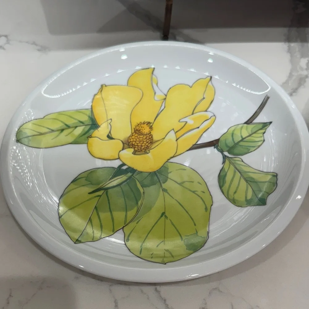 Vintage IKEA Plate with Yellow Flower